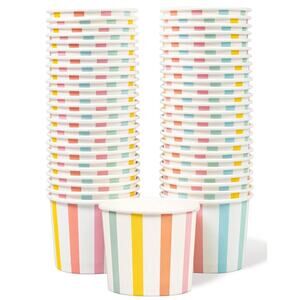 11-Oz Disposable  Paper Ice Cream Cups for Hot or Cold Food,- 50-Count